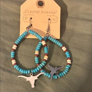 Crystal Avenue Turquoise Beaded Earrings